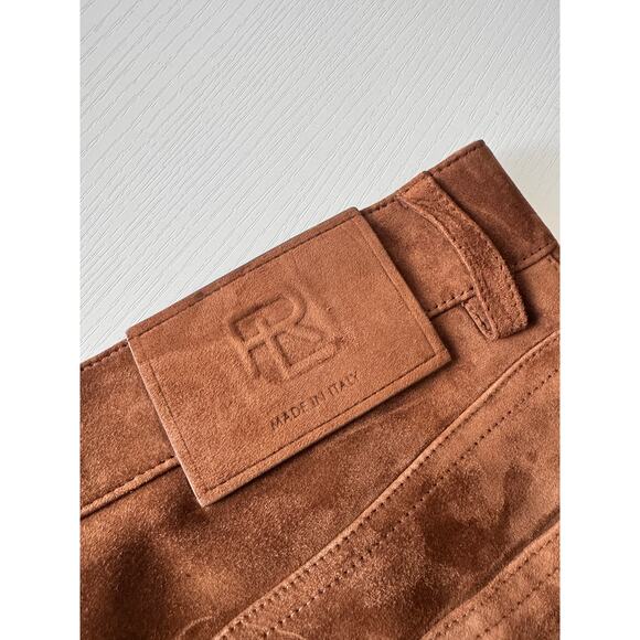 NWT $2295 Ralph Lauren Purple Label Suede Five-Pocket Pants - Picture 5 of 8